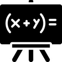 A black and white image of a black and white board with a calculator vector