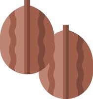 Two walnuts on a white background vector