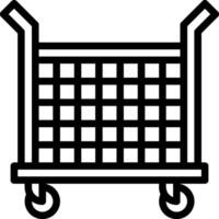 A shopping cart icon on a white background vector