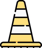 A traffic cone icon on a white background vector