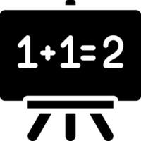 A black and white image of a blackboard with the number 1 2 vector