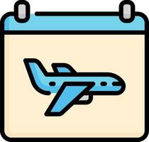 A calendar with an airplane on it vector