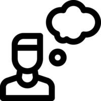 A man with a thought bubble above his head vector