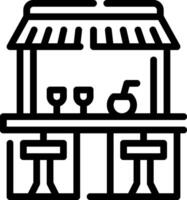 A black and white illustration of a bar vector