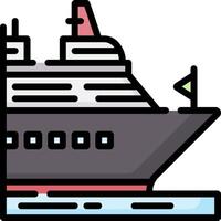 Cruise ship icon vector