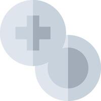 Two circles with a cross and a plus sign vector