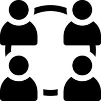 People in a circle with a circle around them vector
