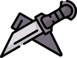 A knife and a cross on a white background vector