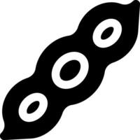 A black and white image of a bean vector
