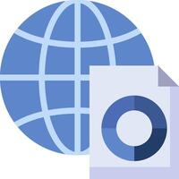 A globe and a document icon vector
