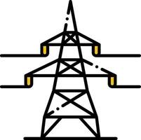 An illustration of an electricity tower vector