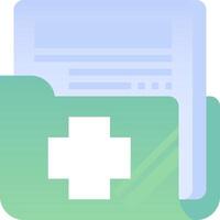 A medical file folder with a cross on it vector