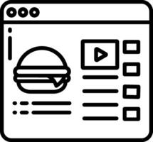 A hamburger icon on a website vector