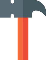 A hammer with a red and orange handle vector