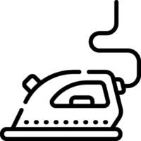 An iron is shown on a white background vector