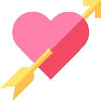 A heart with an arrow in it vector