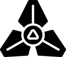 A black and white logo of a triangle with a triangle inside vector