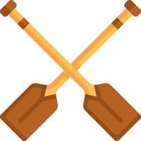 Two oars on a white background vector