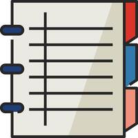 A notebook with a pen and paper on it vector