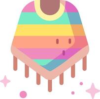 A colorful ice cream cone with stars and sprinkles vector