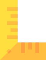 A yellow square with a white background vector