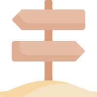 Wooden directional sign vector