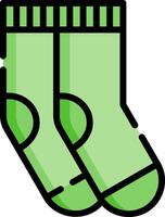 A pair of green socks on a white background vector