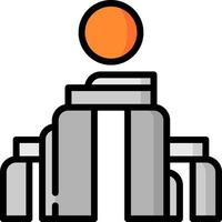 A building with a sun on top of it vector