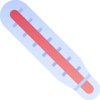A thermometer with a red and blue line vector