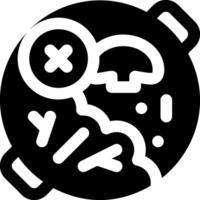 A black and white icon of a mushroom vector