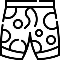 A black and white drawing of a pair of shorts vector