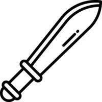 A knife outline on a white background vector