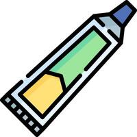 A pencil with a yellow tip on a white background vector