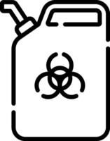 A jerry can with a biohazard symbol on it vector
