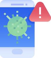 How to fix a virus on your phone vector