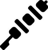 A black and white icon of a screwdriver vector