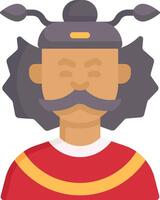 A cartoon man with a mustache and a hat vector