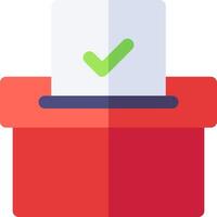 A red box with a tick on it vector