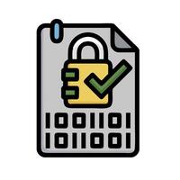 a padlock icon on a document vector