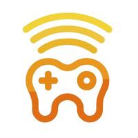 a game controller with a wifi symbol on it vector
