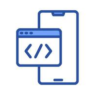 mobile app development icon vector