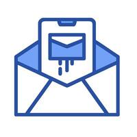 email icon with a phone and envelope vector