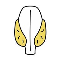 a cartoon of a human head with a yellow face vector