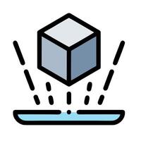 a cube with water coming out of it vector