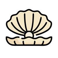Sea shell icon isolated on white background vector
