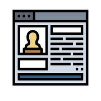 A website with a person on it vector