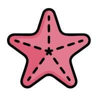 A starfish icon on a white background vector