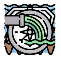 A compass with a green arrow pointing to it vector