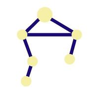 A diagram of the constellation of the zodiac vector