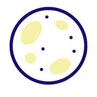 A moon with yellow dots on it vector